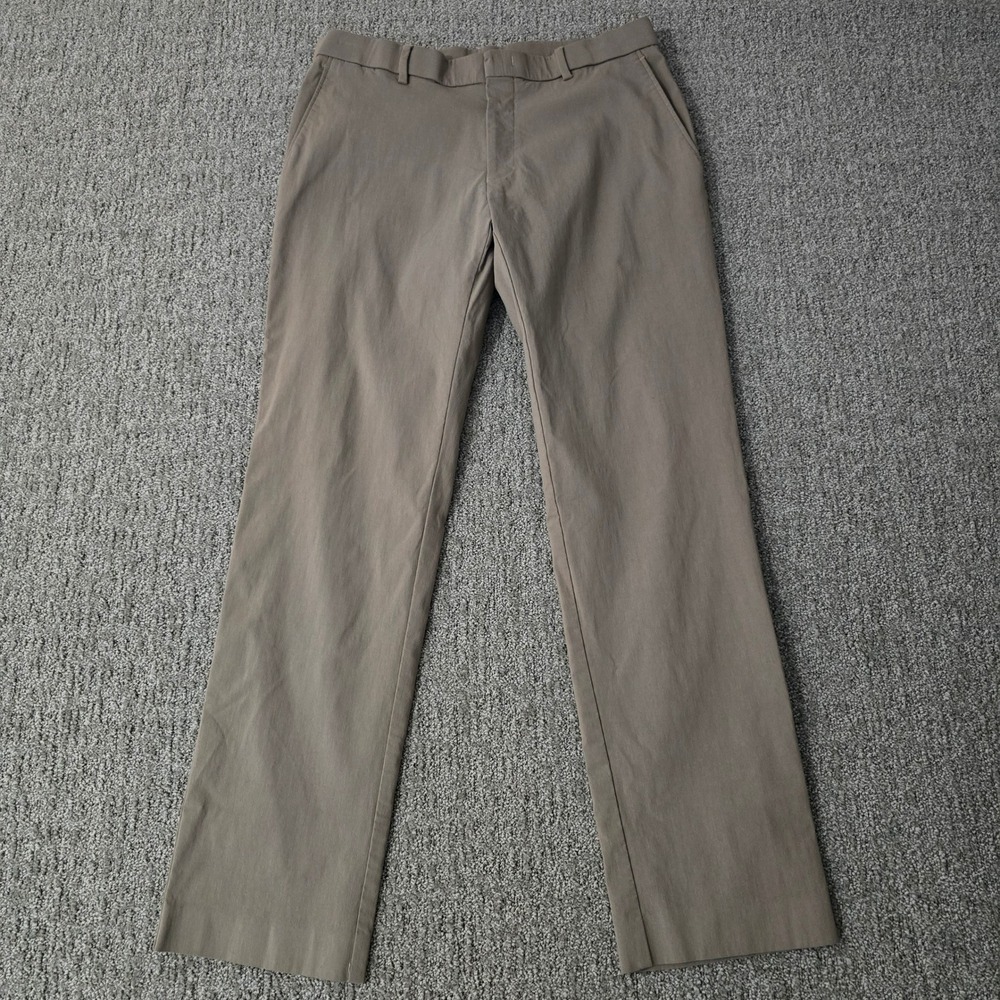 Ralph Ralph Lauren Mens 33x30 Taupe Stretch Dress Pants Straight Business Casual